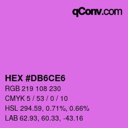 颜色代码: HEX #DB6CE6 | qconv.com