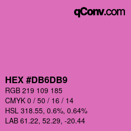 カラーコード: HEX #DB6DB9 | qconv.com