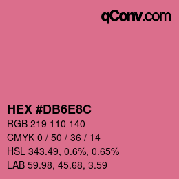Color code: HEX #DB6E8C | qconv.com