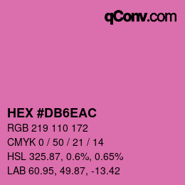 カラーコード: HEX #DB6EAC | qconv.com