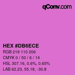 カラーコード: HEX #DB6ECE | qconv.com
