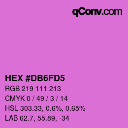 Color code: HEX #DB6FD5 | qconv.com