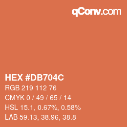 Farbcode: HEX #DB704C | qconv.com