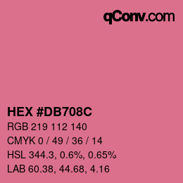 Color code: HEX #DB708C | qconv.com