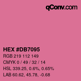 Color code: HEX #DB7095 | qconv.com