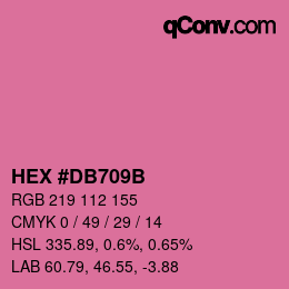 Color code: HEX #DB709B | qconv.com