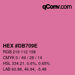 Color code: HEX #DB709E | qconv.com