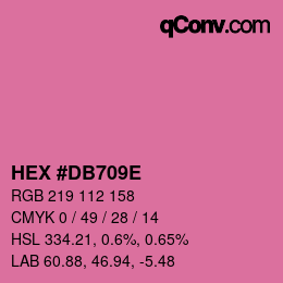 Color code: HEX #DB709E | qconv.com