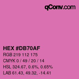 Color code: HEX #DB70AF | qconv.com
