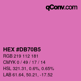 カラーコード: HEX #DB70B5 | qconv.com
