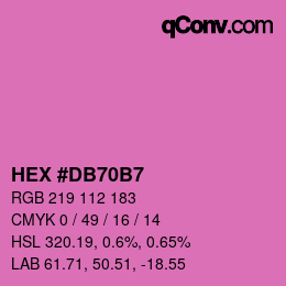 Color code: HEX #DB70B7 | qconv.com