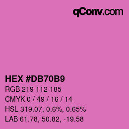 カラーコード: HEX #DB70B9 | qconv.com
