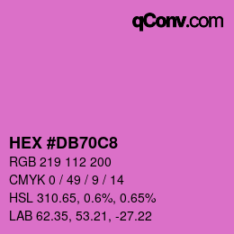 Color code: HEX #DB70C8 | qconv.com