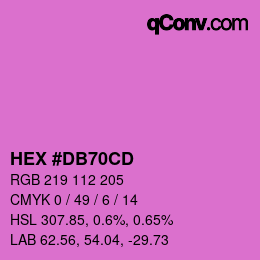 Color code: HEX #DB70CD | qconv.com