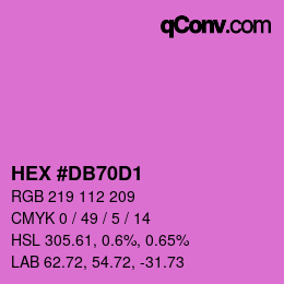 カラーコード: HEX #DB70D1 | qconv.com