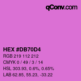 Color code: HEX #DB70D4 | qconv.com