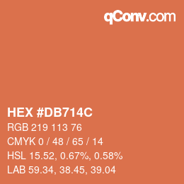 Color code: HEX #DB714C | qconv.com