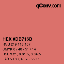 カラーコード: HEX #DB716B | qconv.com