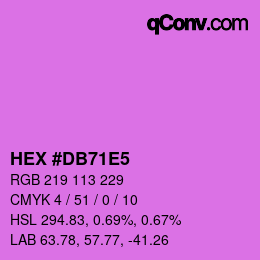 Farbcode: HEX #DB71E5 | qconv.com