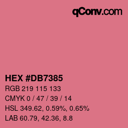 Color code: HEX #DB7385 | qconv.com