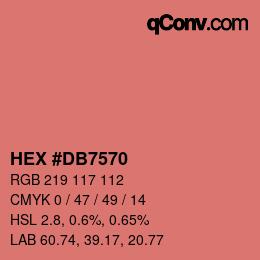 Color code: HEX #DB7570 | qconv.com