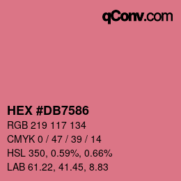 Color code: HEX #DB7586 | qconv.com