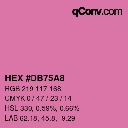 Color code: HEX #DB75A8 | qconv.com