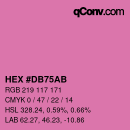 Color code: HEX #DB75AB | qconv.com