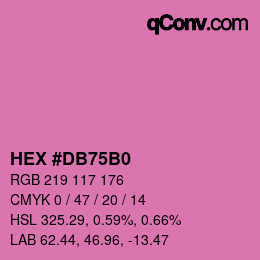 カラーコード: HEX #DB75B0 | qconv.com