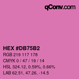 カラーコード: HEX #DB75B2 | qconv.com