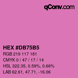 カラーコード: HEX #DB75B5 | qconv.com