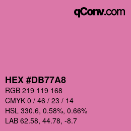 カラーコード: HEX #DB77A8 | qconv.com