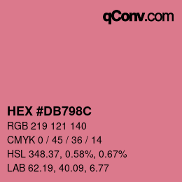 Color code: HEX #DB798C | qconv.com