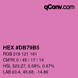 Color code: HEX #DB79B5 | qconv.com