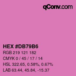 Color code: HEX #DB79B6 | qconv.com