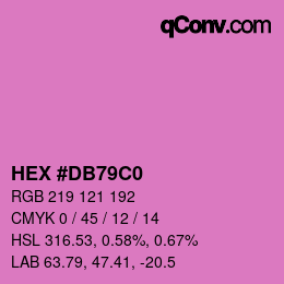 Color code: HEX #DB79C0 | qconv.com