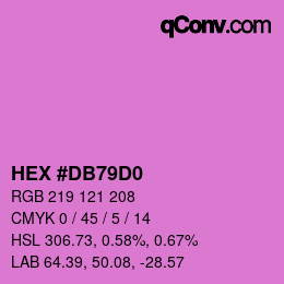 Color code: HEX #DB79D0 | qconv.com