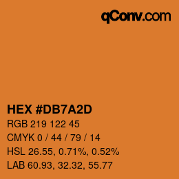 カラーコード: HEX #DB7A2D | qconv.com