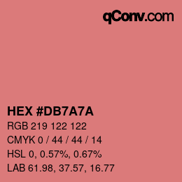 Color code: HEX #DB7A7A | qconv.com