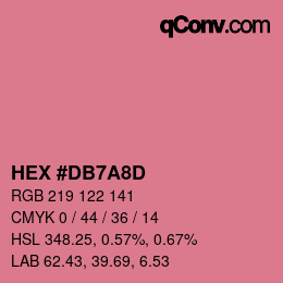 Color code: HEX #DB7A8D | qconv.com