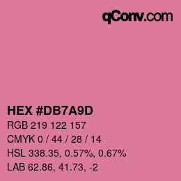 Color code: HEX #DB7A9D | qconv.com