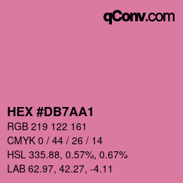 カラーコード: HEX #DB7AA1 | qconv.com