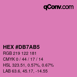 Color code: HEX #DB7AB5 | qconv.com