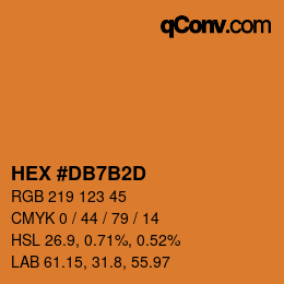 カラーコード: HEX #DB7B2D | qconv.com