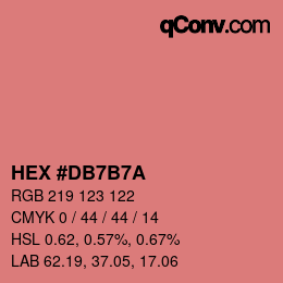 Color code: HEX #DB7B7A | qconv.com