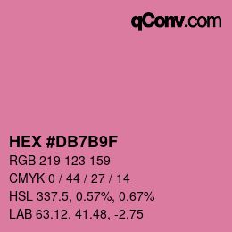 カラーコード: HEX #DB7B9F | qconv.com