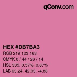 颜色代码: HEX #DB7BA3 | qconv.com