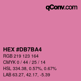 颜色代码: HEX #DB7BA4 | qconv.com