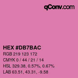颜色代码: HEX #DB7BAC | qconv.com