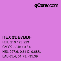 カラーコード: HEX #DB7BDF | qconv.com